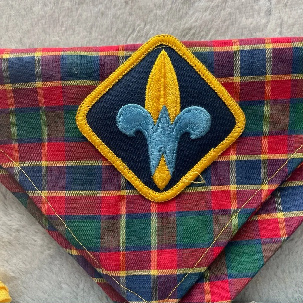 Boy Scouts Neckers Set - Yellow, Light Blue, Tan, Red Plaid